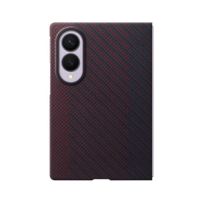 Samsung Carbon Magnet Case for Samsung Galaxy Z Fold 8 compatible with MagSafe + 2 anti-reflective films - red