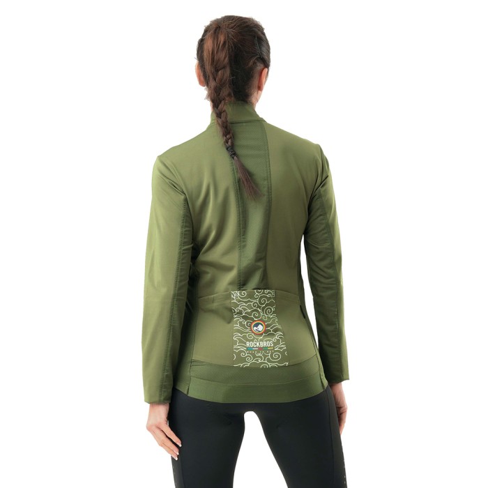 Rockbrs TLWT001 ROAD TO SKY cycling sweatshirt, windproof, insulated, S - green