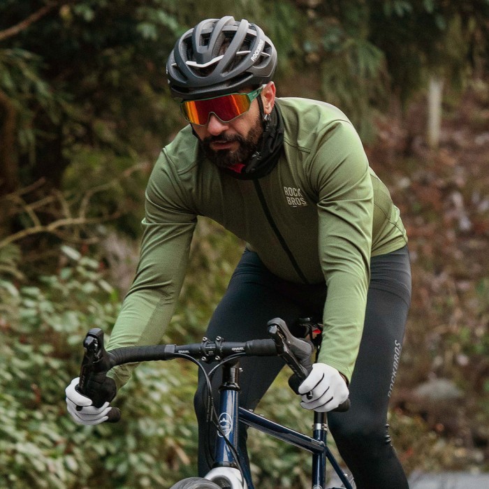 Rockbros TLWT001 ROAD TO SKY windproof insulated cycling jersey L - green