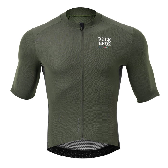 Rockbros 15220004002 ROAD TO SKY men&amp;#39;s cycling jersey short sleeve S - green