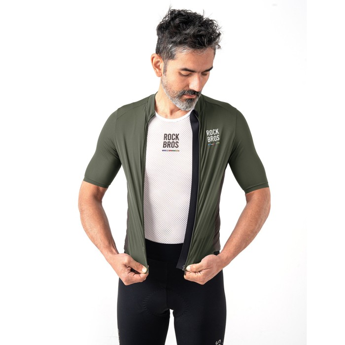 Rockbros 15220004003 ROAD TO SKY men&amp;#39;s cycling jersey short sleeve M - green
