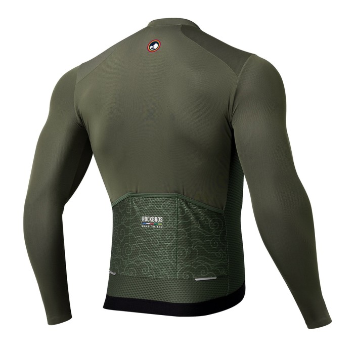 Rockbros 15220003002 ROAD TO SKY men&amp;#39;s long sleeve cycling jersey S - green