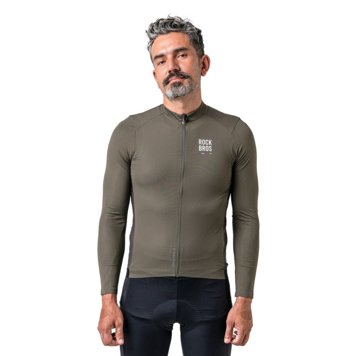 Rockbros 15220003002 ROAD TO SKY men&amp;#39;s long sleeve cycling jersey S - green