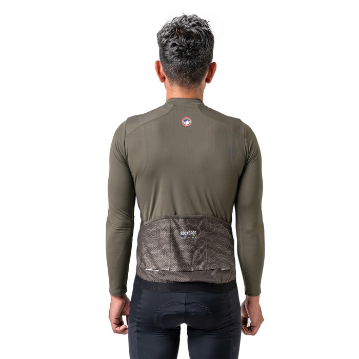 Rockbros 15220003002 ROAD TO SKY men&amp;#39;s long sleeve cycling jersey S - green