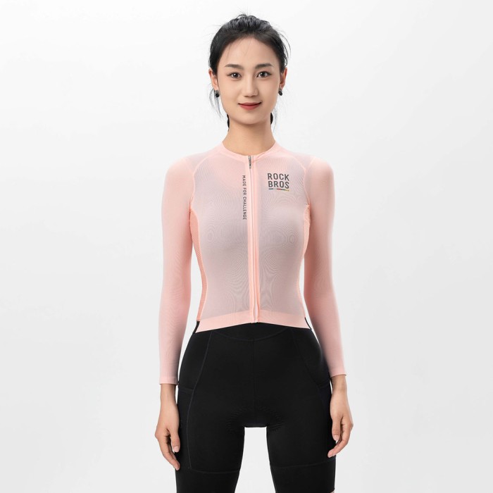 Rockbros 15110012010 ROAD TO SKY women&amp;#39;s cycling jersey long sleeve S - pink