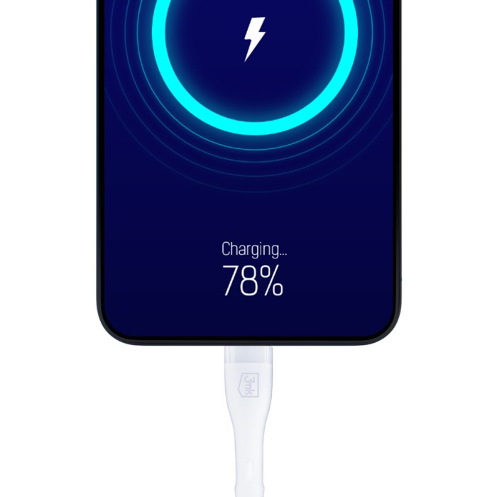 3mk Rayo Charger 20W PD3.0 PPS USB-C Wall Charger + USB-C / USB-C 3A 60W Cable - White