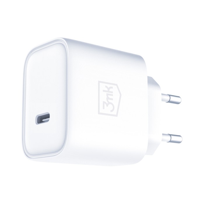 3mk Rayo Charger 20W PD3.0 PPS USB-C Wall Charger + USB-C / USB-C 3A 60W Cable - White
