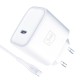 3mk Rayo Charger 20W PD3.0 PPS USB-C Wall Charger + USB-C / USB-C 3A 60W Cable - White