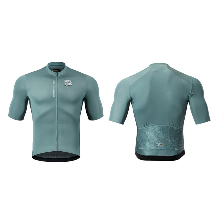 Rockbros 15120014018 ROAD TO SKY men&amp;#39;s cycling jersey, short sleeve, L - gray-blue