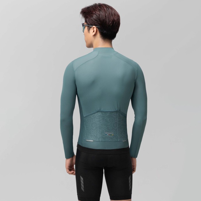 Rockbros 15120015018 ROAD TO SKY men&amp;#39;s cycling jersey long sleeve L - gray-blue