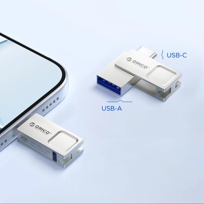 Orico U301 256GB USB-A USB-C USB 3.2 Gen 1 Pendrive - Silver