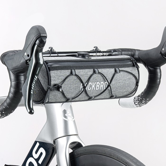 Rockbros TL002 ROAD TO SKY 1.5L Waterproof Handlebar Bike Bag - Gray