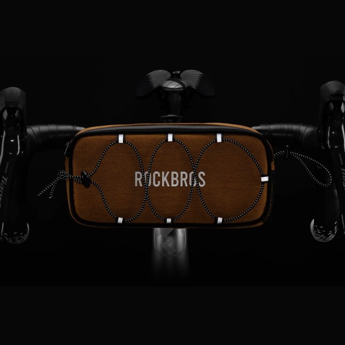 Rockbros TL001 ROAD TO SKY 1.9L Handlebar Bike Bag Waterproof - Orange