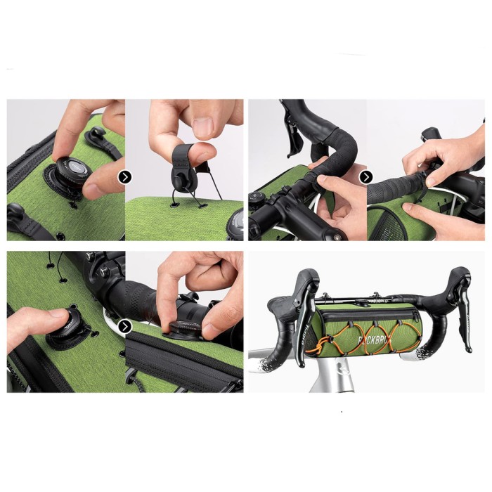 Rockbros TL002 ROAD TO SKY 1.5L Handlebar Bike Bag Waterproof - Green