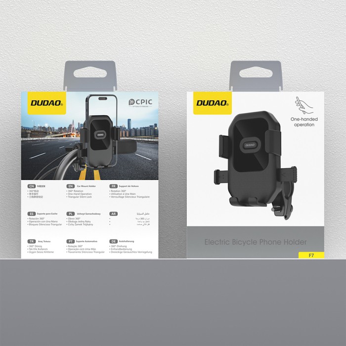 Dudao F7 holder for bike, motorcycle, scooter - black