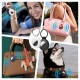 Airtag case with carbon fiber pattern keychain, 4 pcs. - multicolor