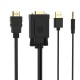 Orico XD-VATH VGA and mini jack 3.5 mm to HDMI Full HD 60 Hz cable with USB power 5 m - black