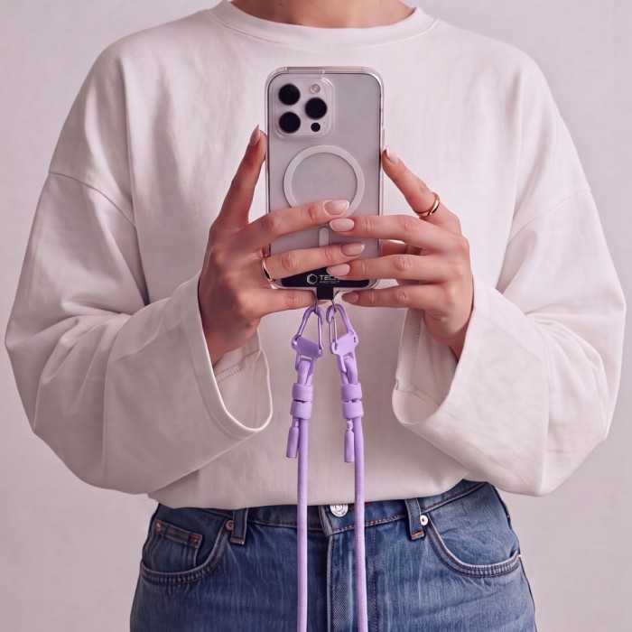 Tech-Protect C5SD Rope CrossBody Phone Lanyard - Lavender