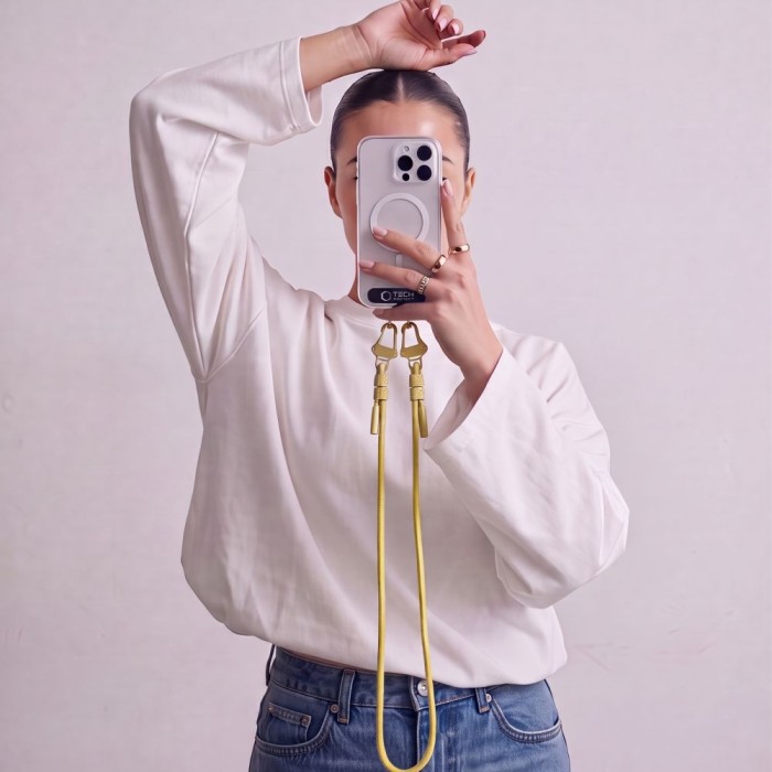 Tech-Protect C5SD Rope CrossBody Phone Lanyard - Yellow