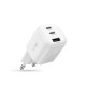 Tech-Protect NCA100W-GaN 3-Port PD 3.2 100W / QC3.0 Wall Charger - White