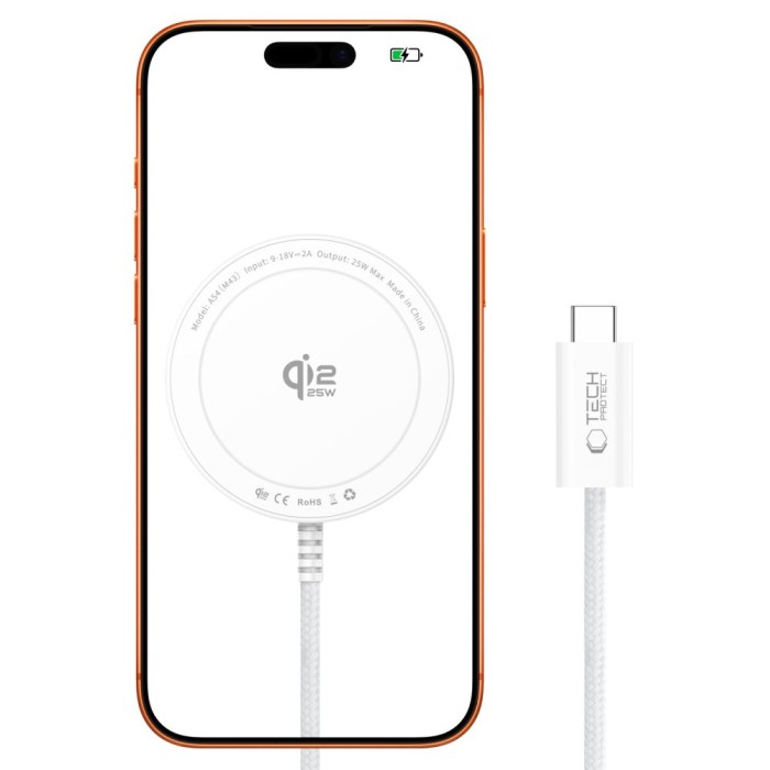 Tech-Protect A54 MagSafe 25W QI2.2 Wireless Charger - White