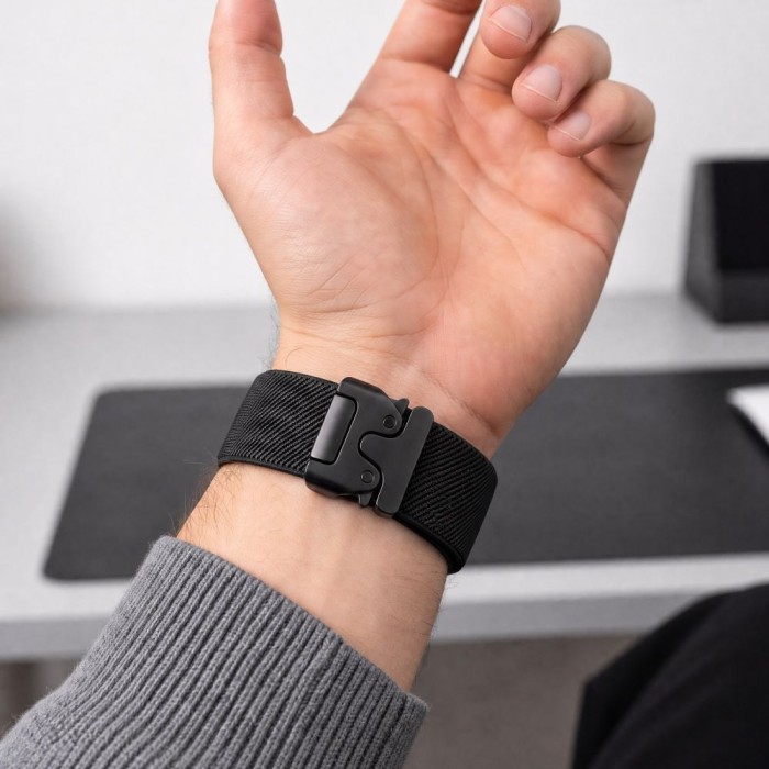 Tech-Protect Nylon Clasp for Samsung Galaxy Watch Ultra 47mm - Black
