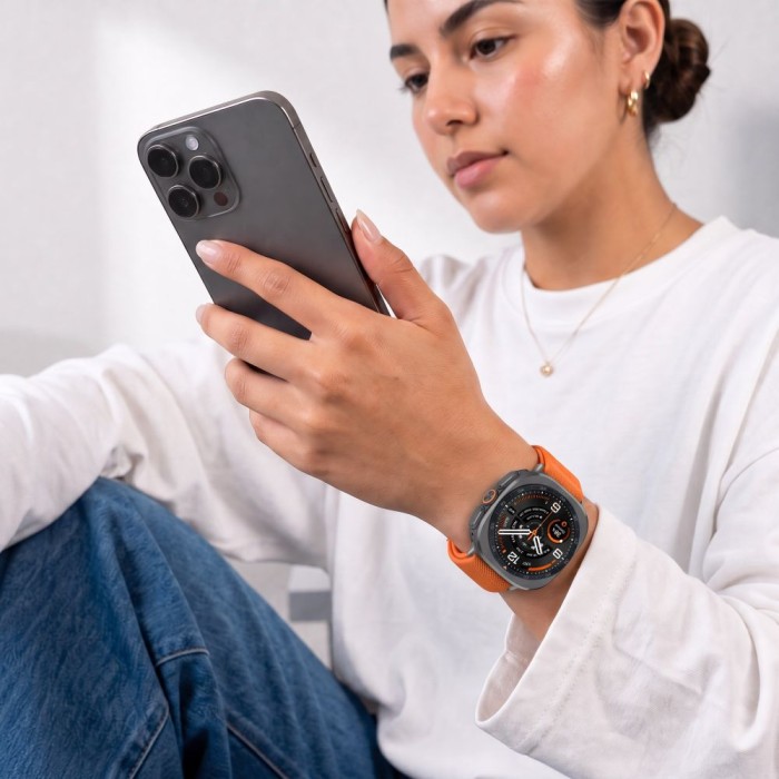 Tech-Protect Nylon Clasp for Samsung Galaxy Watch Ultra 47mm - Orange