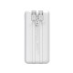 Wozinsky WFC-15W 20000mAh 22.5W PD20W Powerbank with Built-in Lightning and USB-C Cables - White
