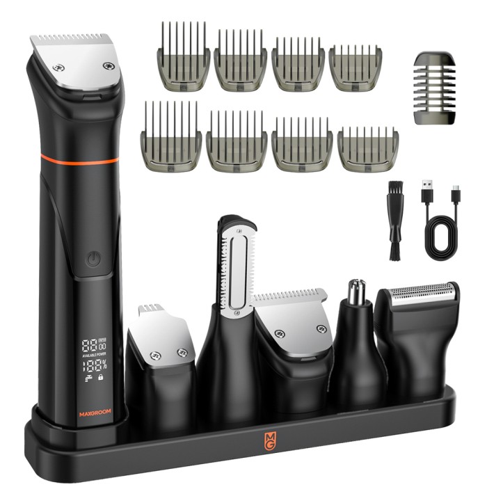 MAXGROOM JK-666 6-in-1 trimmer for beard, hair, body, nose and ears IPX6 - black