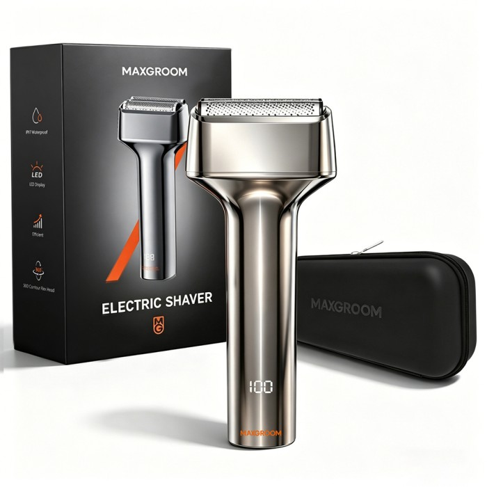 MAXGROOM WF-2037D foil electric shaver IPX7 - silver