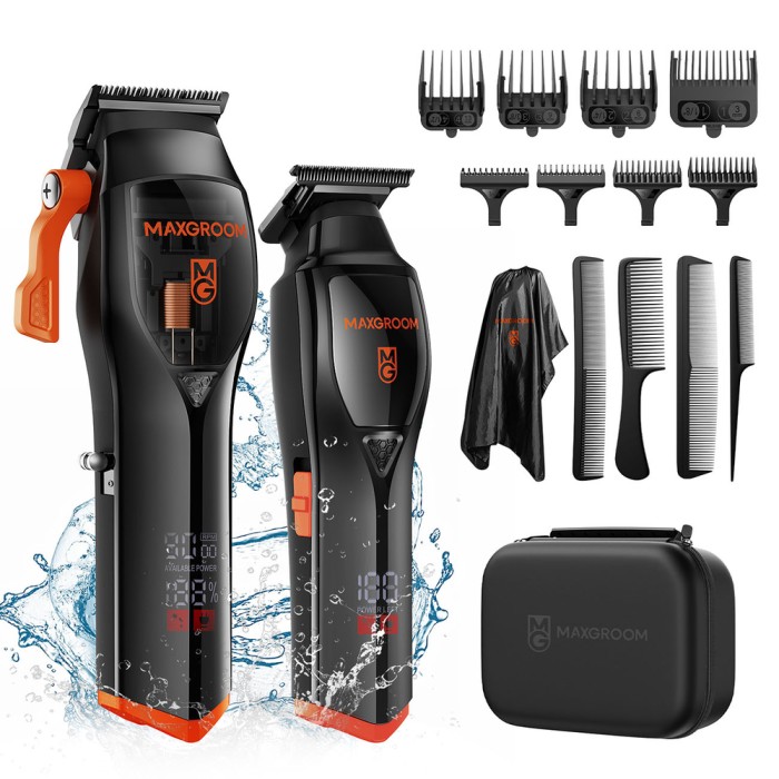 MAXGROOM WF-3908 multifunctional hair clipper with trimmer - black