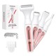 MAXGROOM ZC-T18 multifunctional women&amp;#39;s trimmer with replaceable tips - white and pink