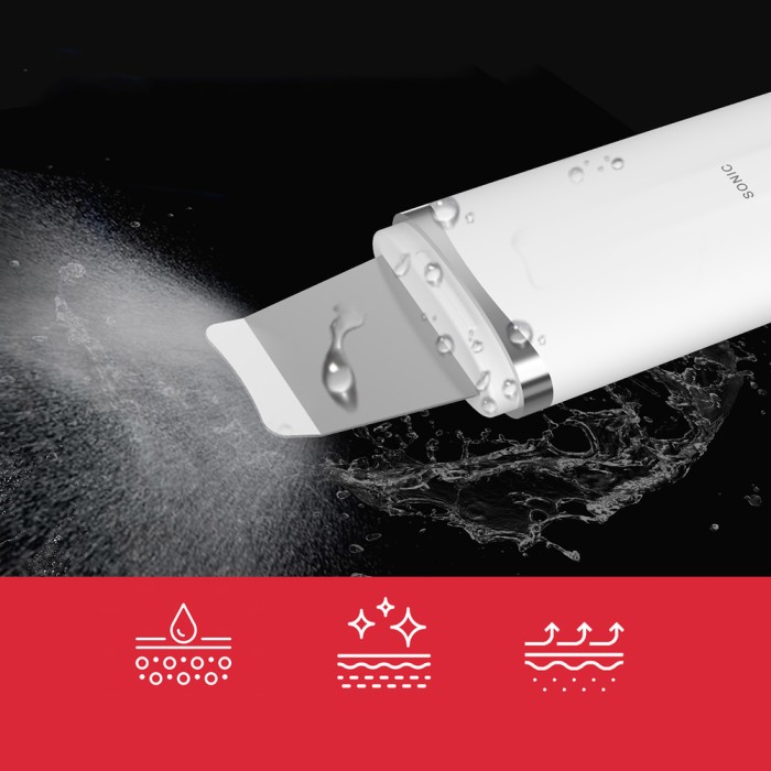 MAXGROOM M-169 ultrasonic cavitation peeling device with LED light therapy - white