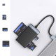 Orico CL4D-A3 USB-A 3.0 SD microSD CF MS 5 Gb/s Memory Card Reader - Black and Silver