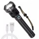 Wozinsky WLT-20W tactical flashlight 20 W 2000 lm CREE diodes IP65 with adjustable beam - black