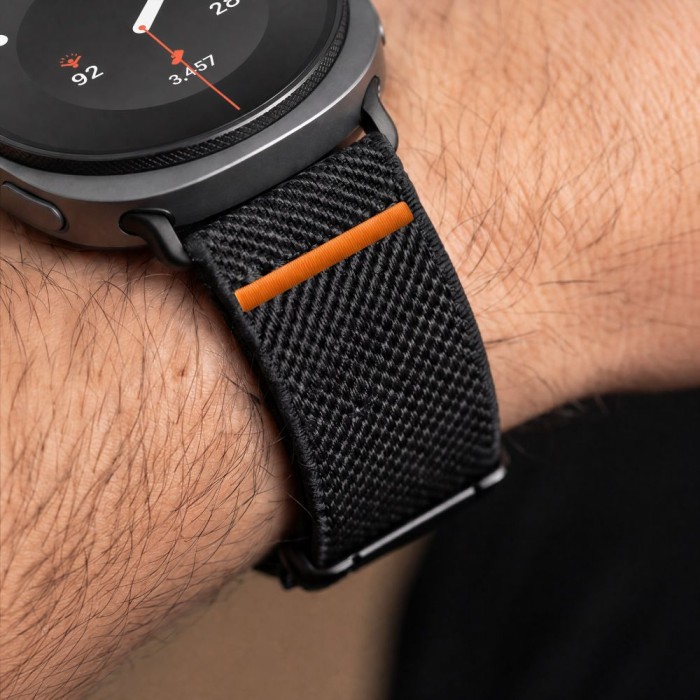 Tech-Protect Nylon Clasp Strap for Samsung Galaxy Watch 40/44/46 mm - Black