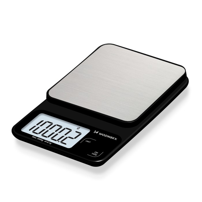 Wozinsky WAK-2252 kitchen scale accurate with large LCD display up to 5 kg - black