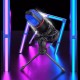 Wozinsky WM-W111 wired studio gaming microphone on a stand with RGB backlight - black