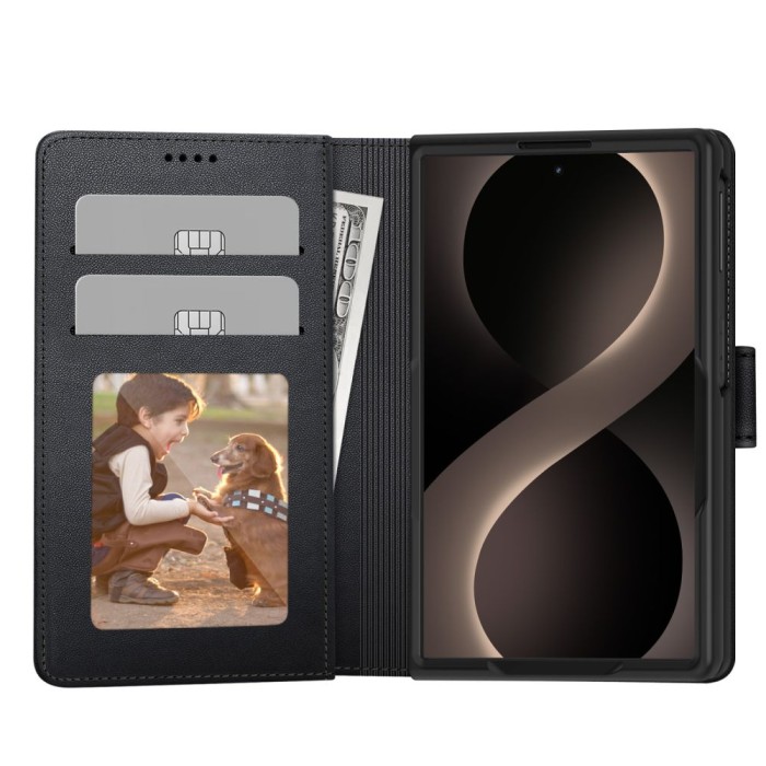 Tech-Protect Wallet Case for Samsung Galaxy Z Fold 8 - Black