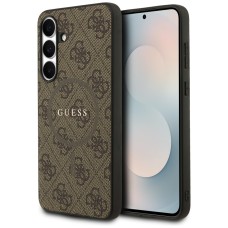 Guess 4G Ring Classic Logo MagSafe case for Samsung Galaxy S25 FE - brown