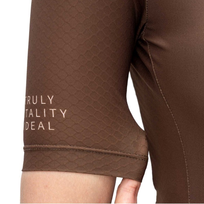 Rockbros 15110007003 TVI Women&amp;#39;s Short Sleeve Cycling Jersey S - Brown