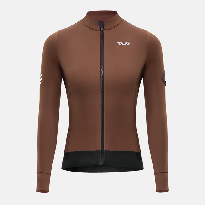 Rockbros YDWT006 TVI women&amp;#39;s cycling jersey insulated autumn/winter S - brown