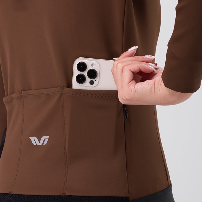 Rockbros YDWT006 TVI women&amp;#39;s cycling jersey insulated autumn/winter M - brown