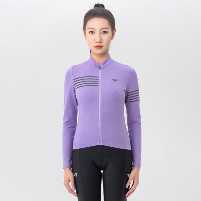 Rockbros YPW065 TVI Women&amp;#39;s Long Sleeve Cycling Jersey Fall/Winter S - Purple