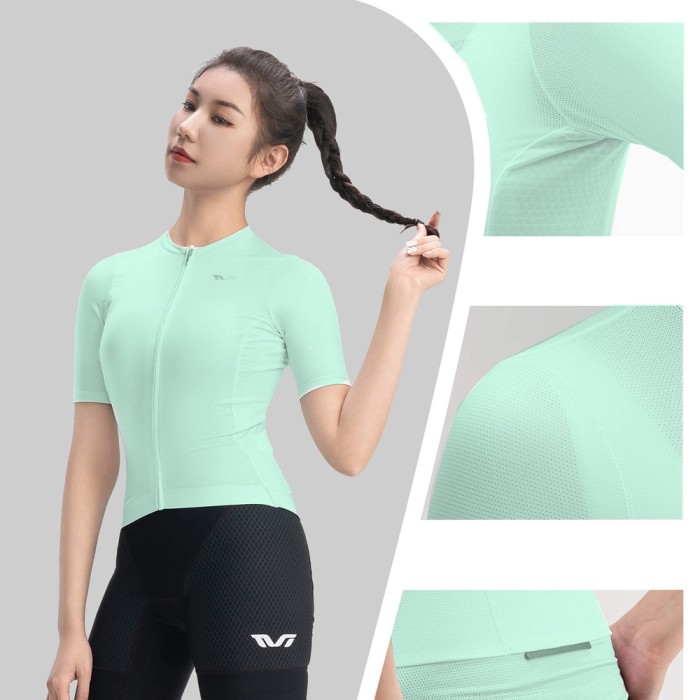 Rockbros 15210007004 TVI M women&amp;#39;s cycling jersey - green