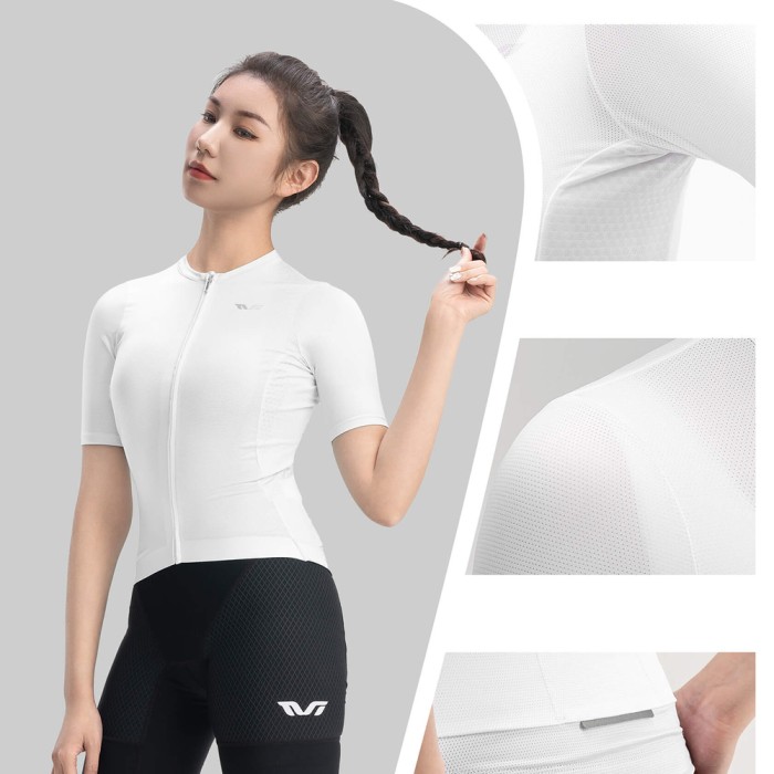Rockbros 15210007010 TVI M women&amp;#39;s cycling jersey - white