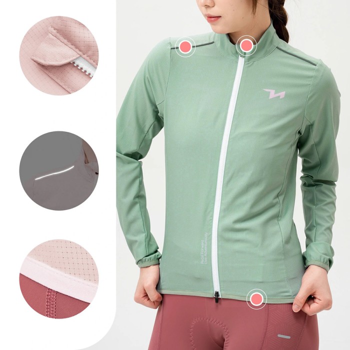 Rockbros YPW069 TVI S Women&amp;#39;s Cycling Jacket - Green