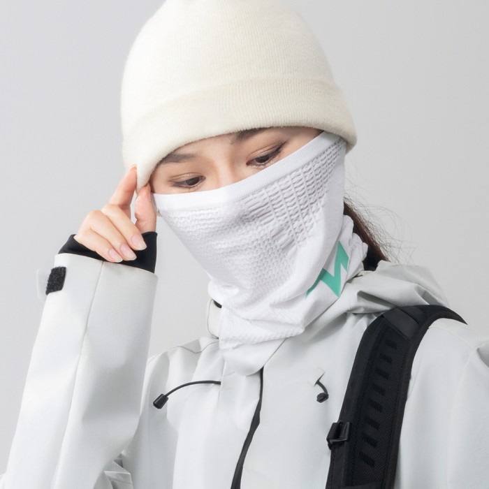 Rockbros LFA23 TVI Women&amp;#39;s Knitted Bicycle Neck Warmer - White