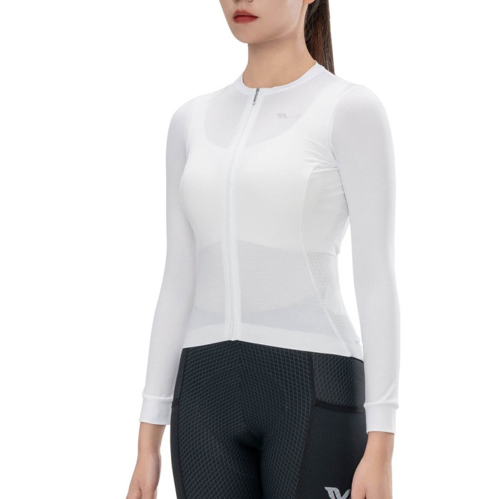 Rockbros 15210006004 TVI Women&amp;#39;s Cycling Jersey Long Sleeve M - White