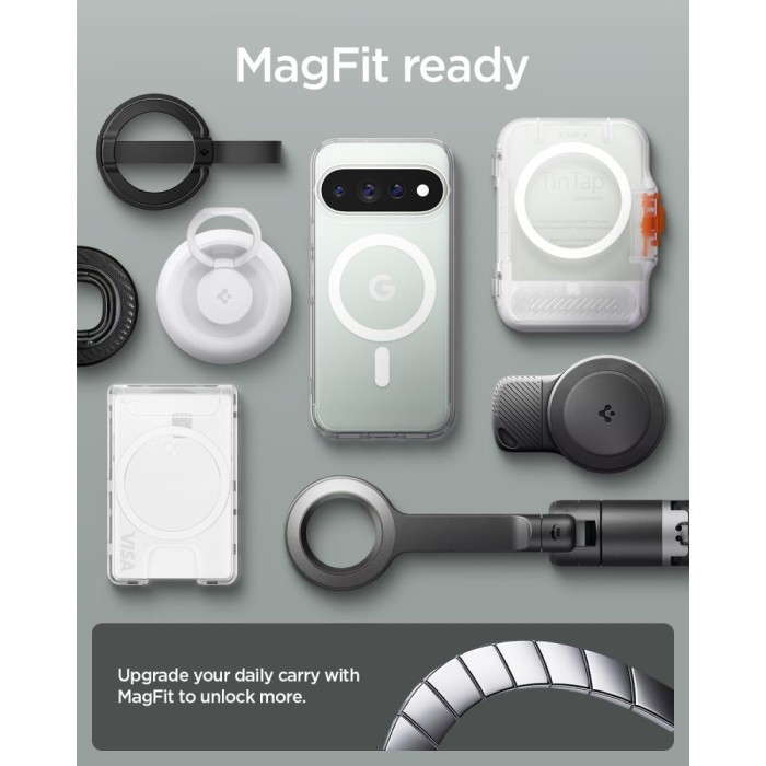 Spigen Ultra Hybrid Mag MagSafe Case for Google Pixel 11 Pro - Clear and White